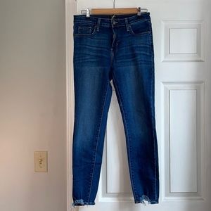 JustBlack Skinny Jeans with ankle distressing-Sz28